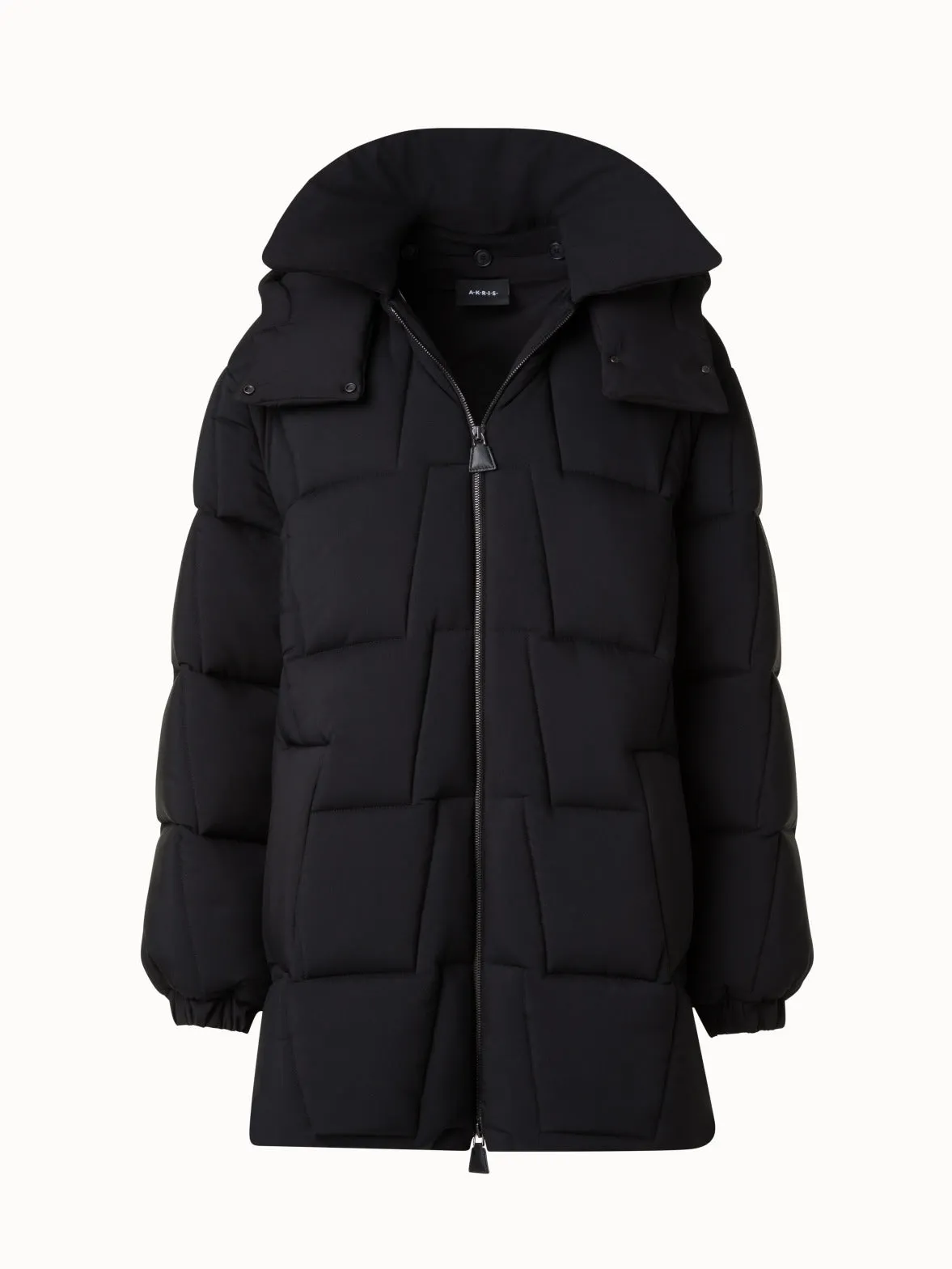 Quilted Taffeta Coat with Hood
