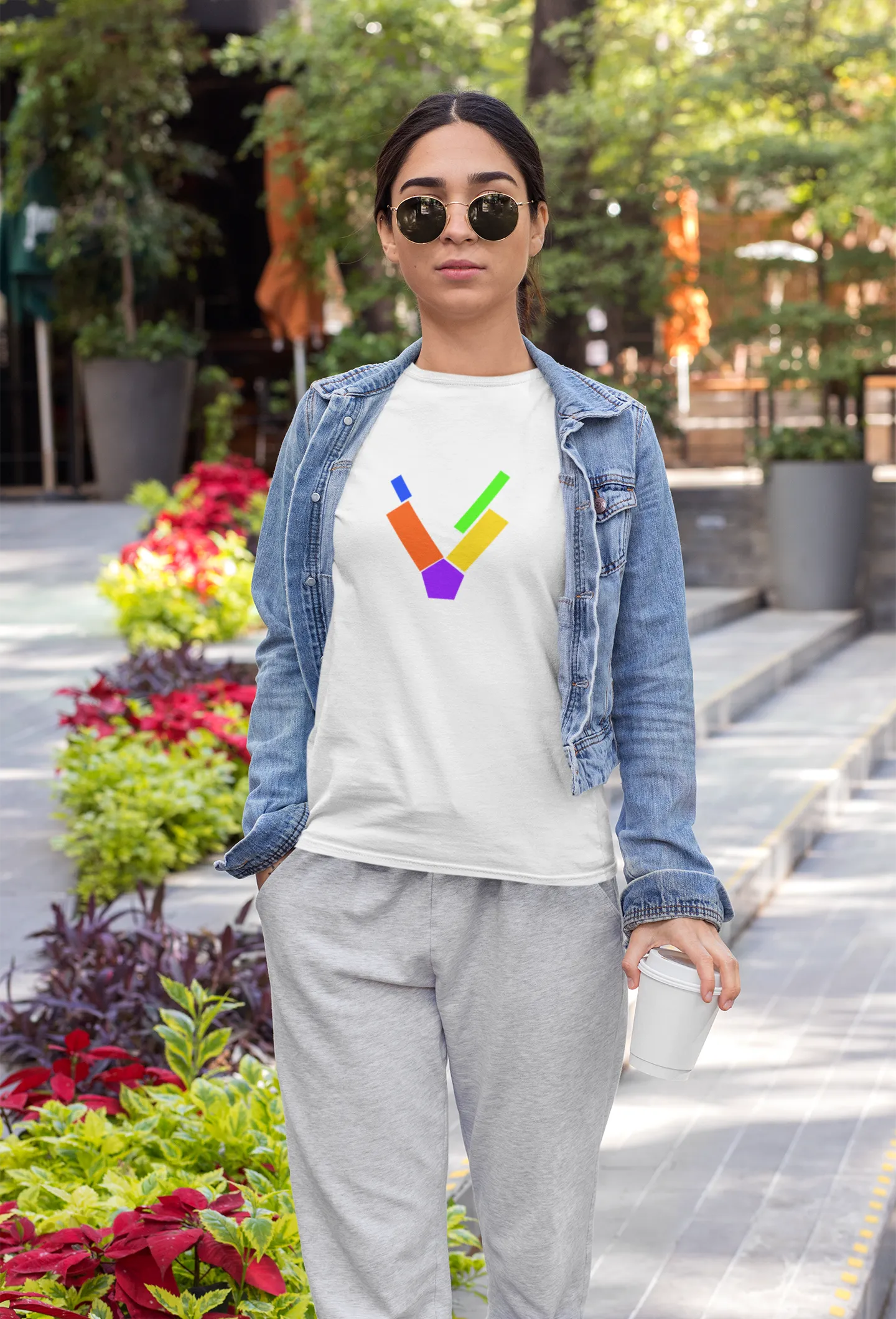 "V" Initial Adult T-shirt