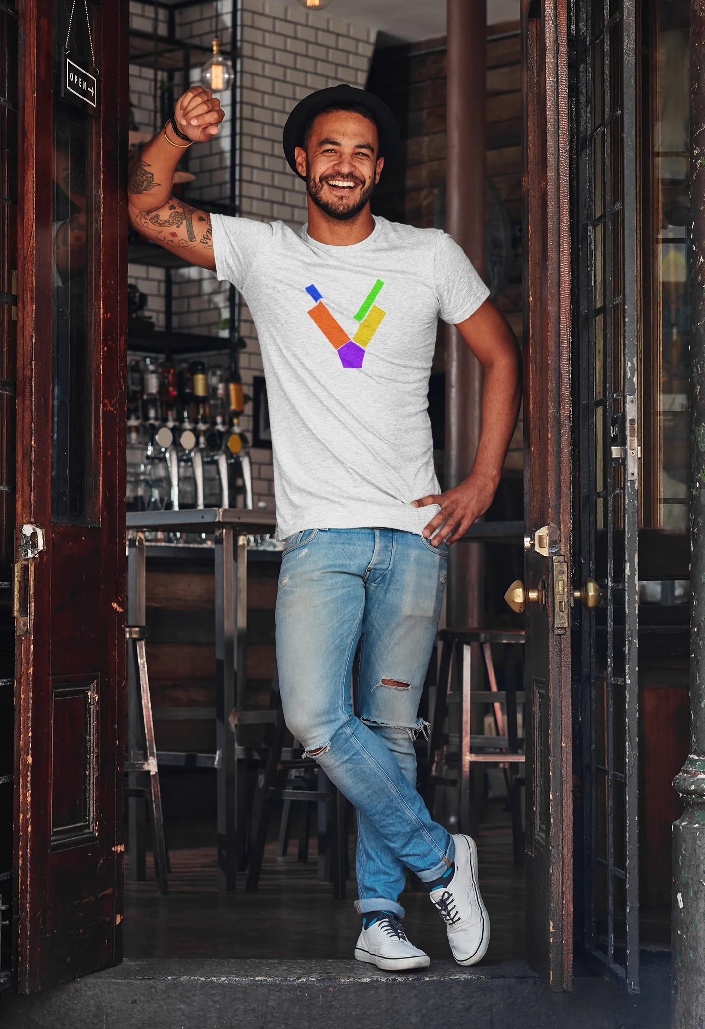 "V" Initial Adult T-shirt