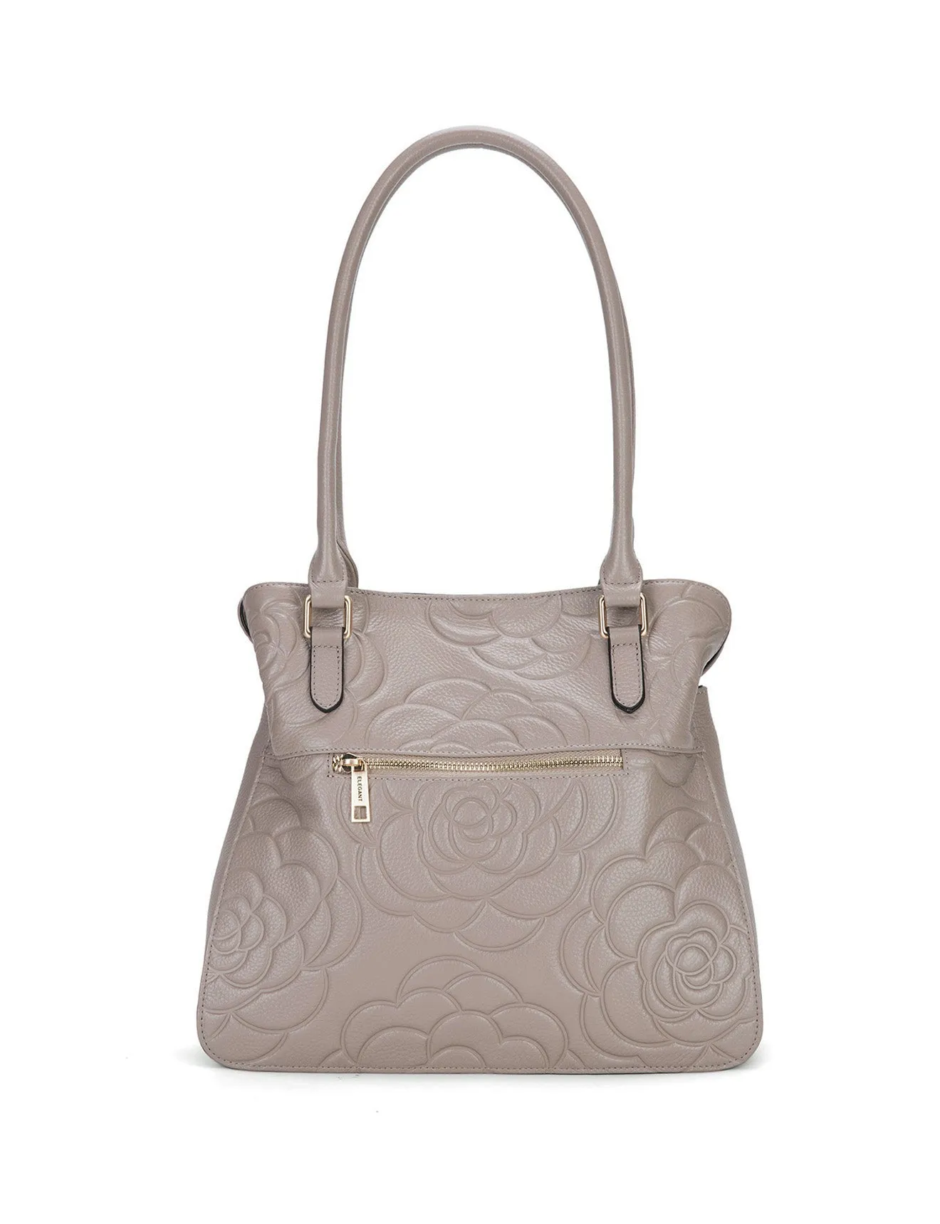 RAFAELLA LEATHER SHOULDER BAG- E1-0827-MOCH