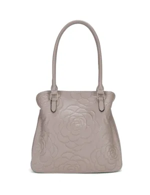 RAFAELLA LEATHER SHOULDER BAG- E1-0827-MOCH