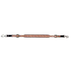 Rafter T Wither Strap w/ Brown Design and Brown Whipstitch