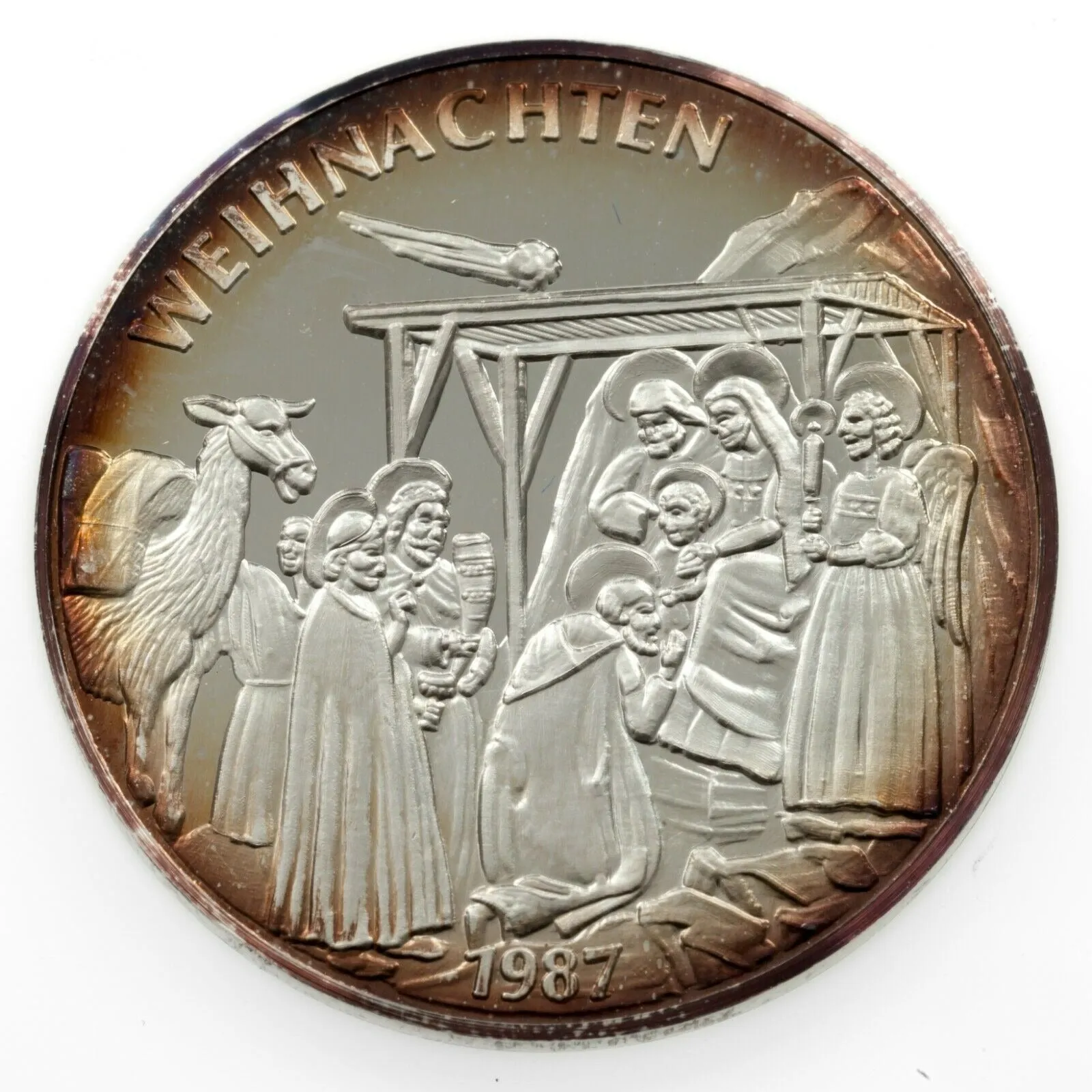 Rare 1980's Modern Germany Silver Commemorative Token Lot 8 Hanau, Weihnachten