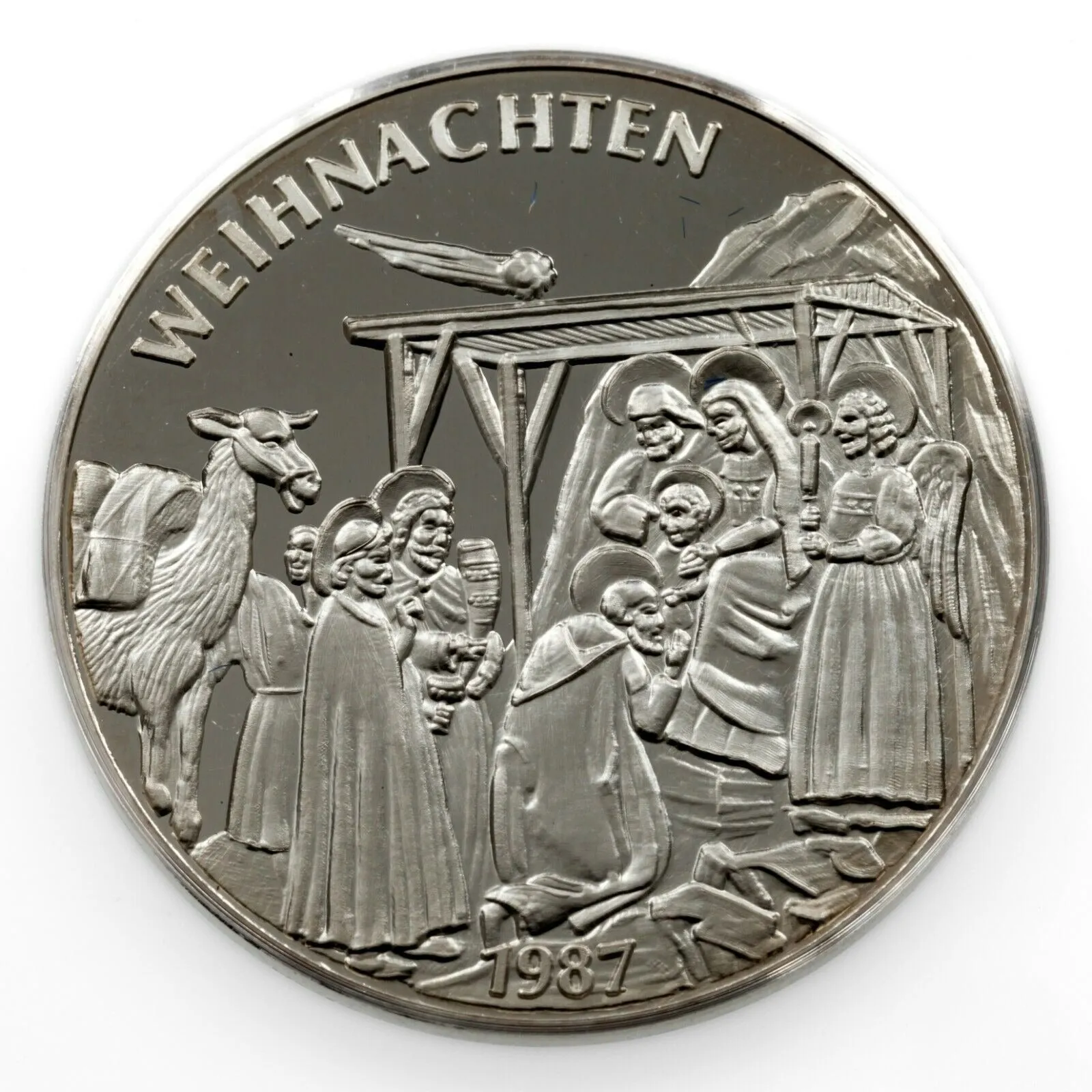 Rare 1980's Modern Germany Silver Commemorative Token Lot 8 Hanau, Weihnachten