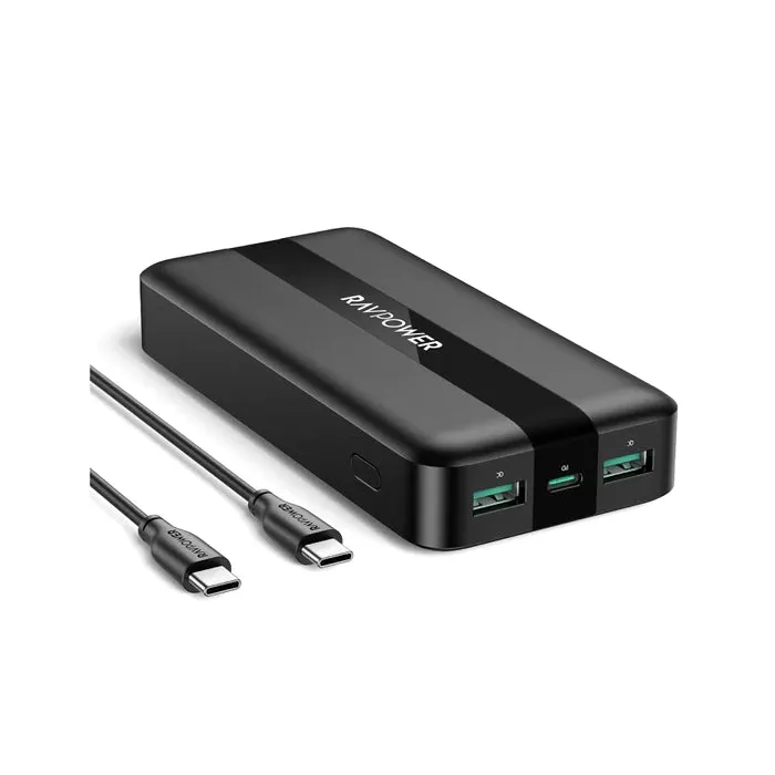 RAVPower RP-PB235  Pioneer 20W 3-Port 20000mAh Power Bank Black