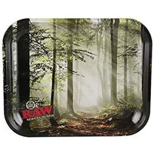 RAW Authentic Smokey Forest Rolling Tray Mini & Large (1 Count)