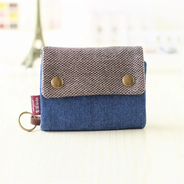Realaiot Women Cotton Fabric Short Wallet for Female Large Capacity Coin Purse Card Holder Ladies Multifunction Men Purse Carteira