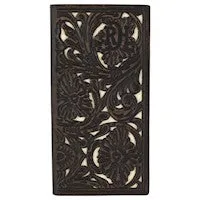 Red Dirt Hat Co. Rodeo Wallet Dark Brown Ivory Underlay