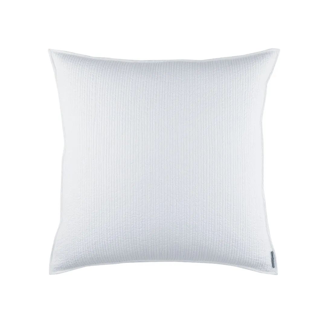 Retro Euro Pillow White Cotton 26X26 (Insert Included)