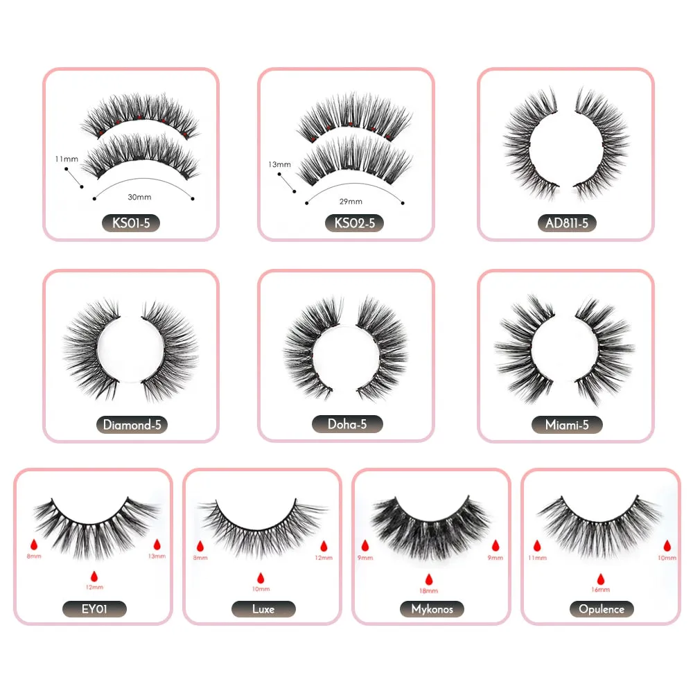 Reusable Magnetic Eyelashes And Magnetic Eyeliner Set