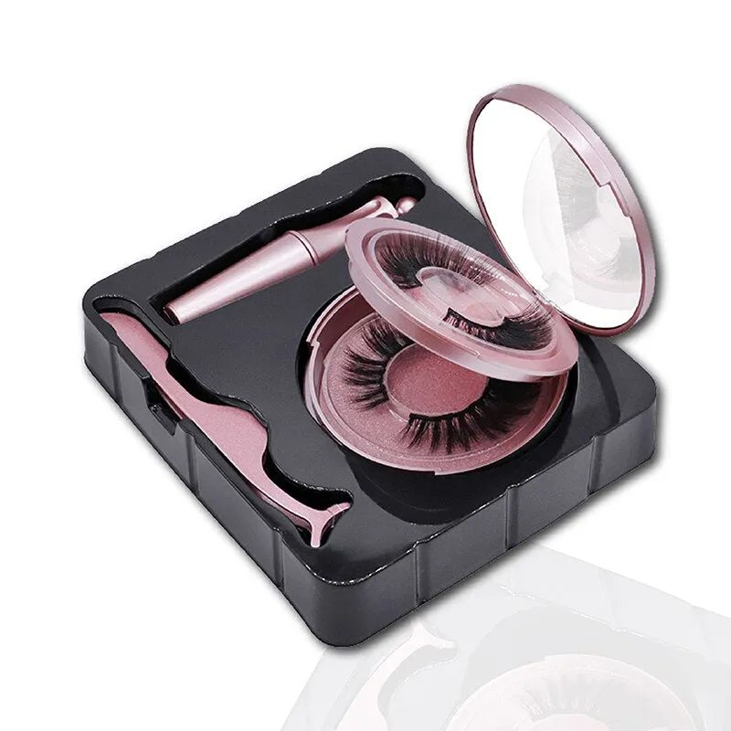 Reusable Magnetic Eyelashes And Magnetic Eyeliner Set