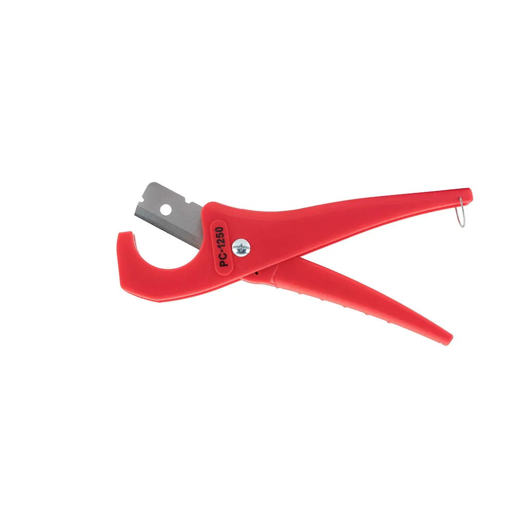 RIDGID 23488 PC-1250 Scissor Style Single Stroke Plastic Pipe and Tubing Cutter, 1/8" to 1-5/8"