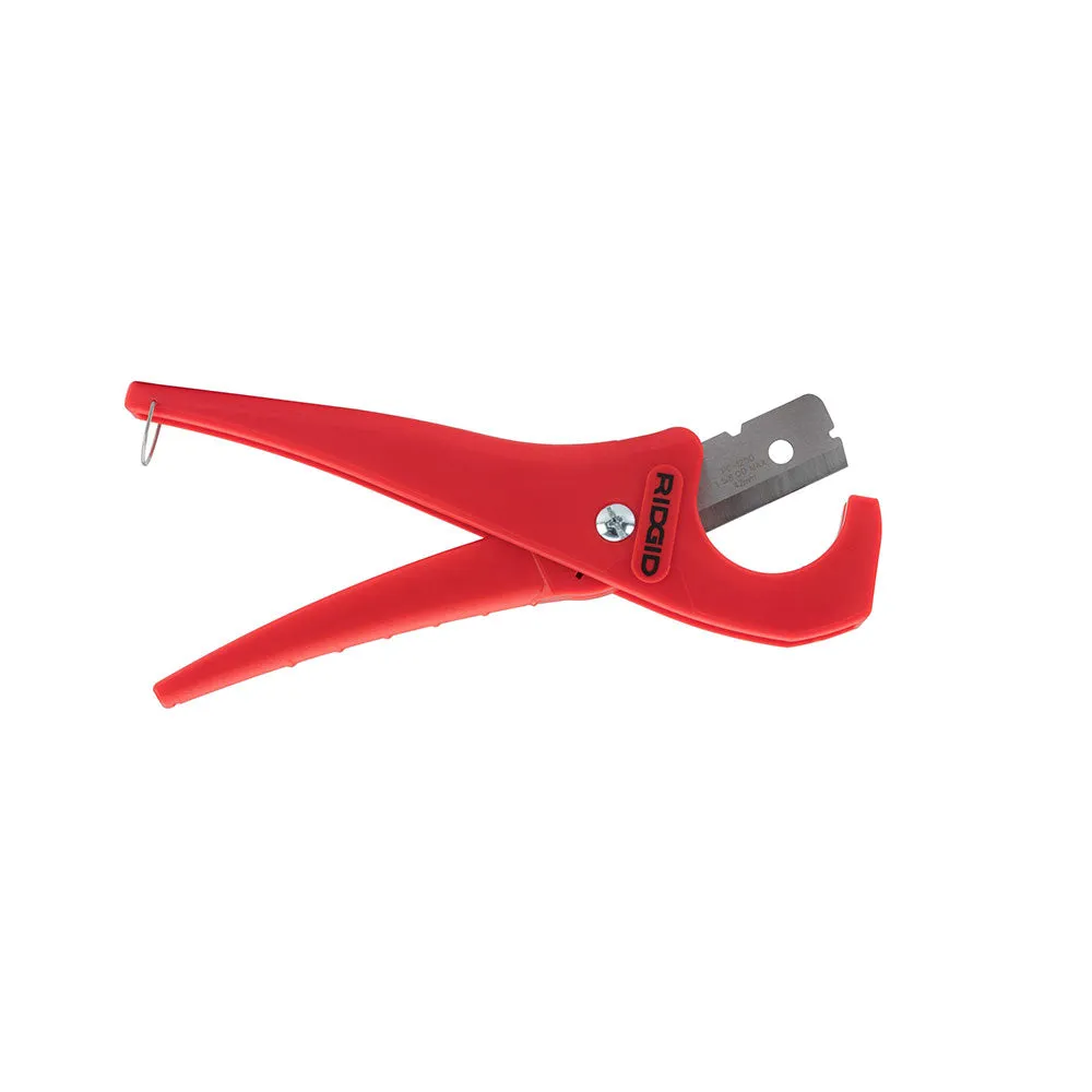 RIDGID 23488 PC-1250 Scissor Style Single Stroke Plastic Pipe and Tubing Cutter, 1/8" to 1-5/8"