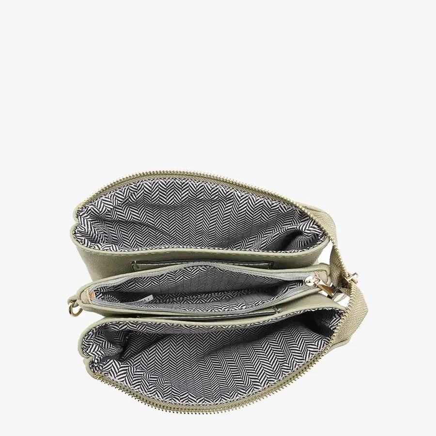 Riley Crossbody Wristlet White