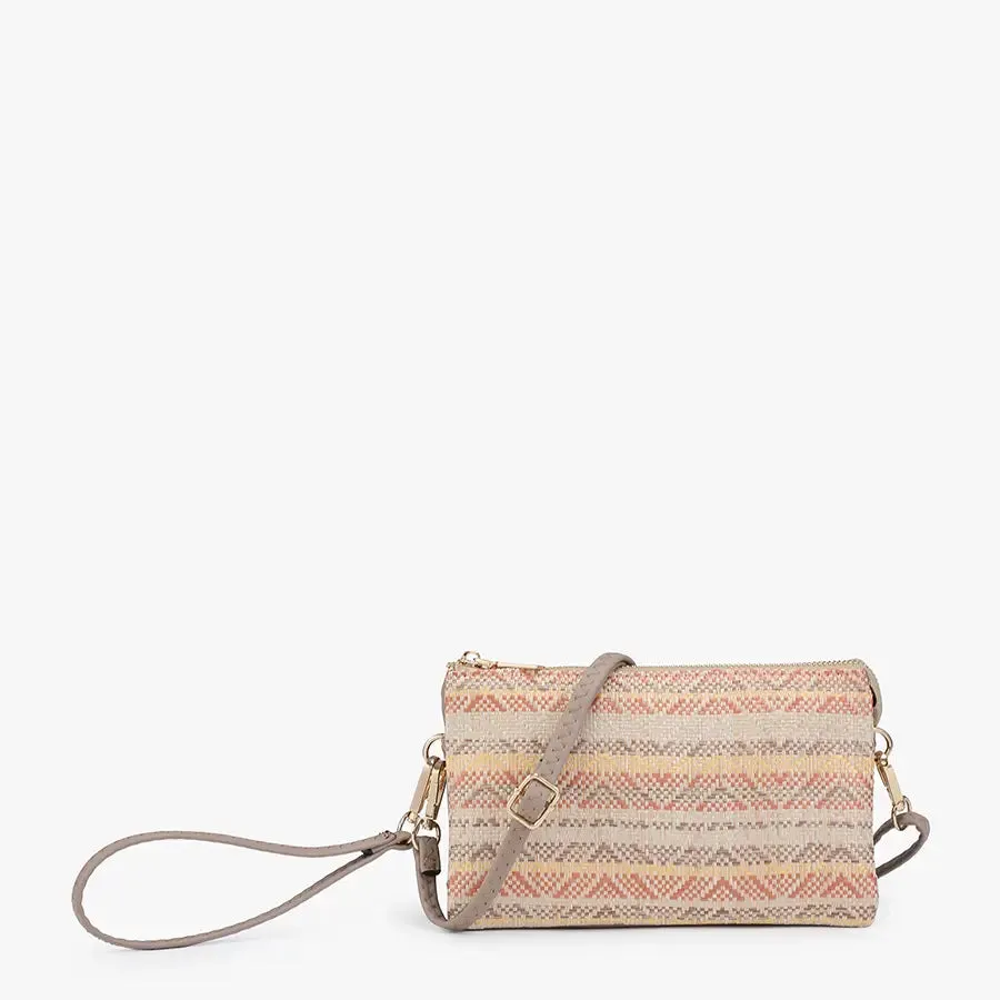 Riley Woven Straw Crossbody Wallet
