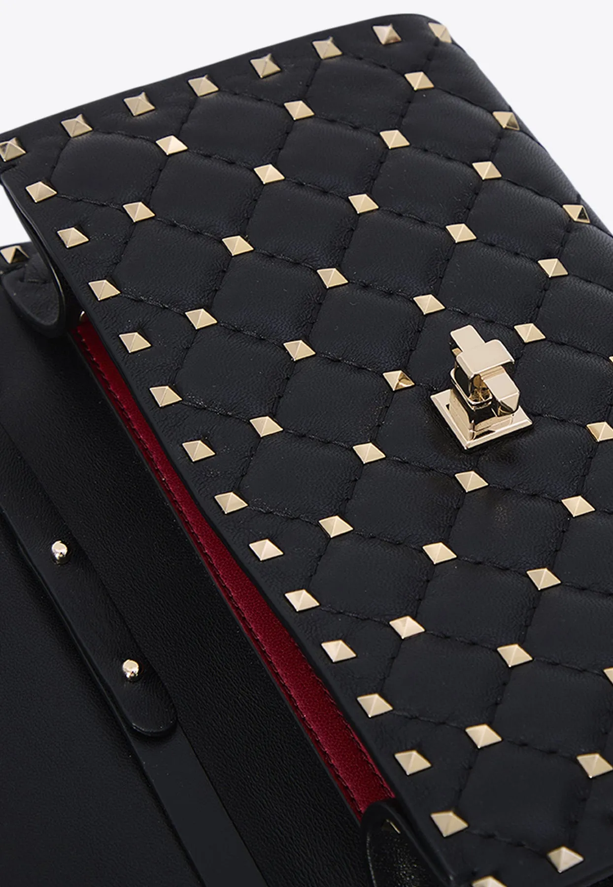 Rockstud Nappa Leather Clutch