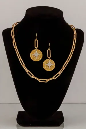 Rosemary Coin Star Earrings
