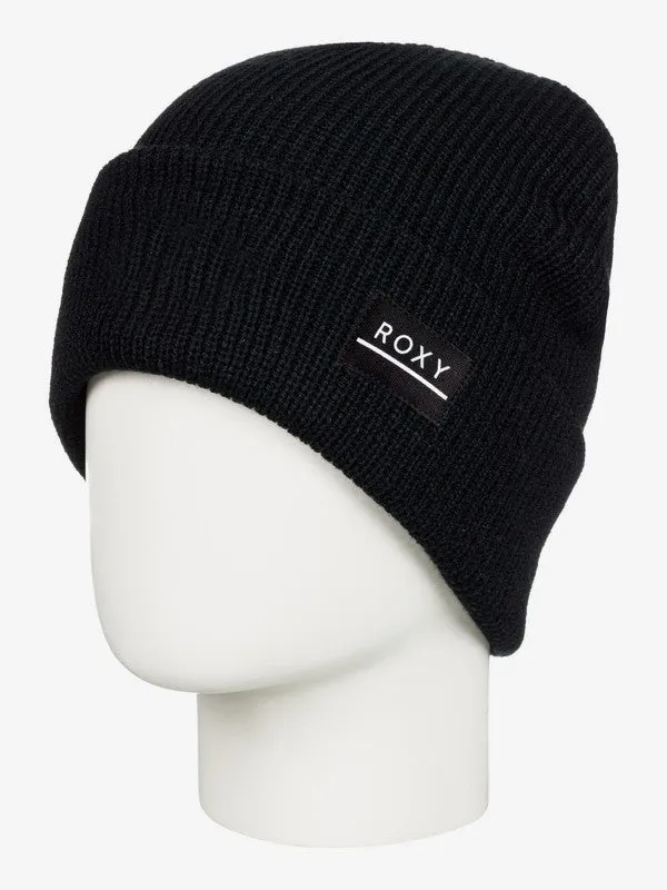 Roxy Womens Harper Cuff Beanie - True Black