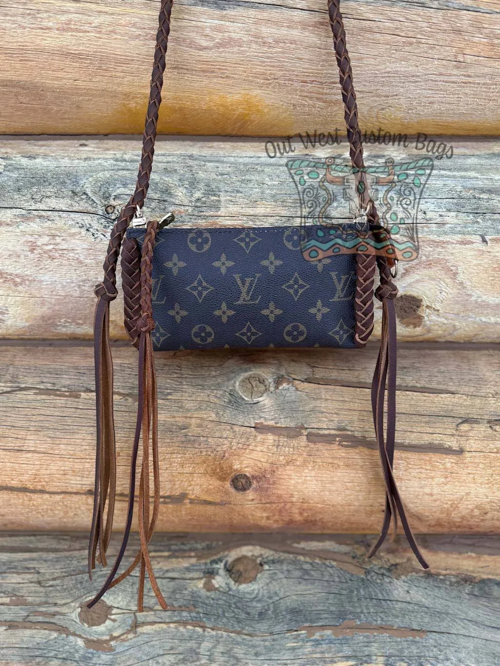 RTS GM Pouch Crossbody Revamped Leather Braiding *Caramel