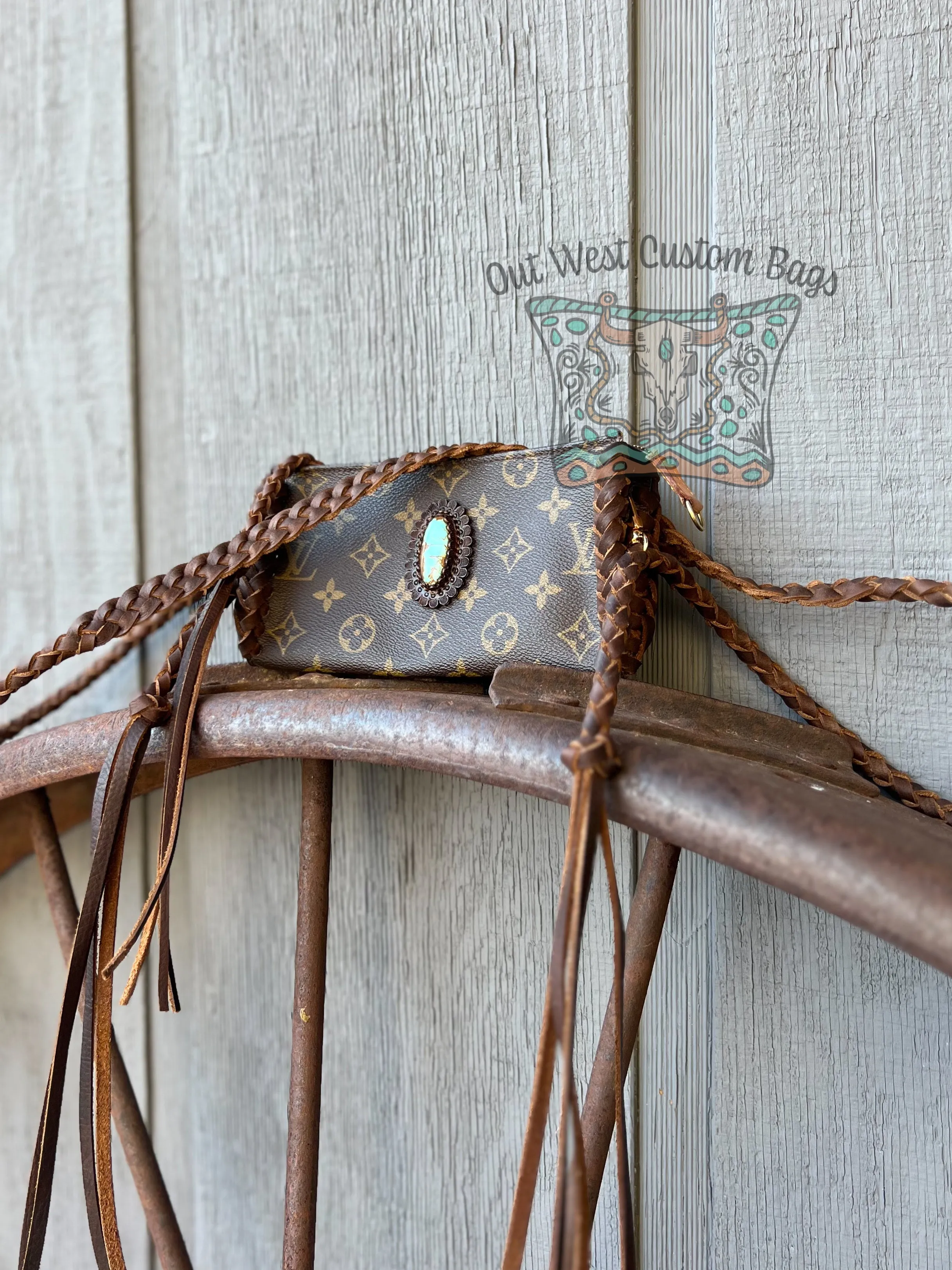 RTS Out West GM Pouch Crossbody Turquoise Concho