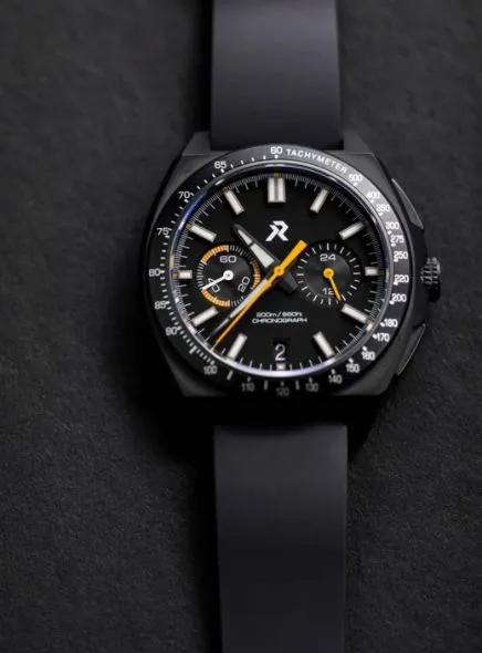 RZE VALOUR BLACK GT TITANIUM WATCH with Bracelet