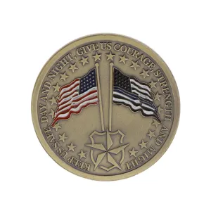 Saint Michael Thin Blue Line Challenge Coin