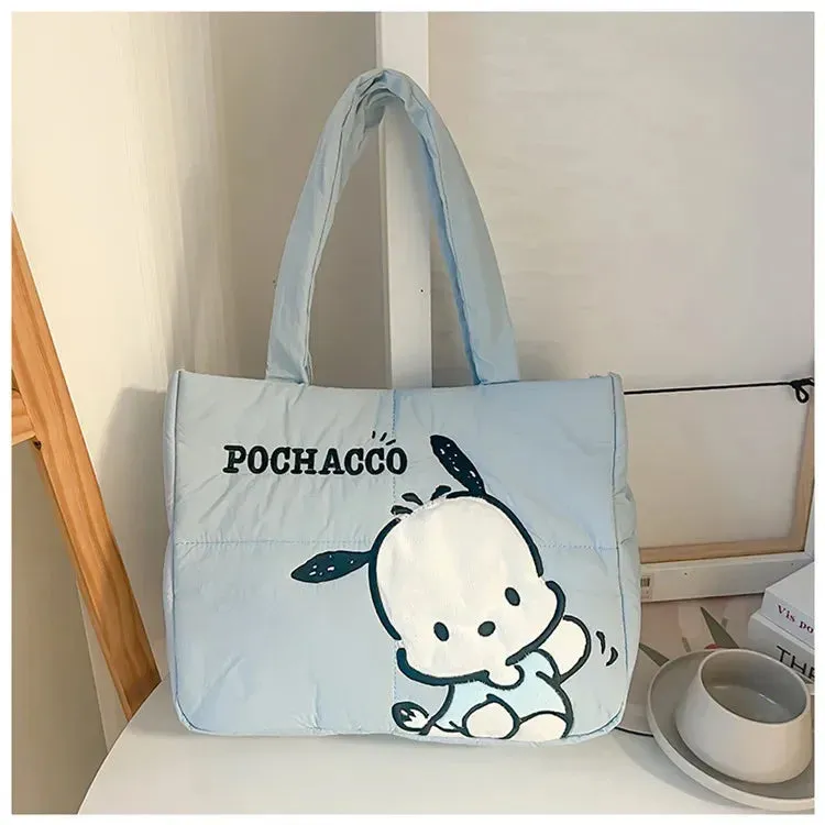Sanrio Pochacco Shoulder Bag | Spacious Tote with Large Capacity