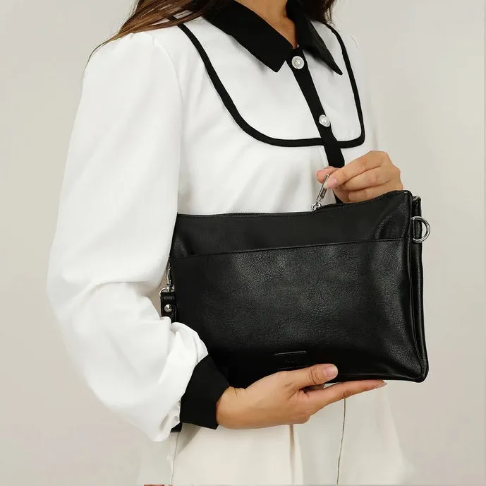 SARA CROSSBODY/CLUTCH - black or deep sea