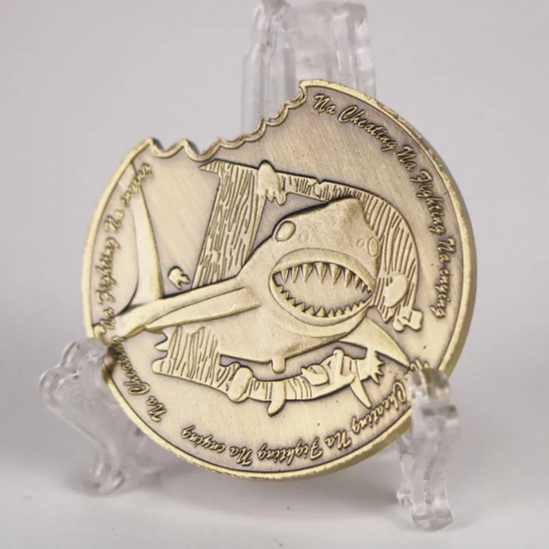 Shark bronze coin