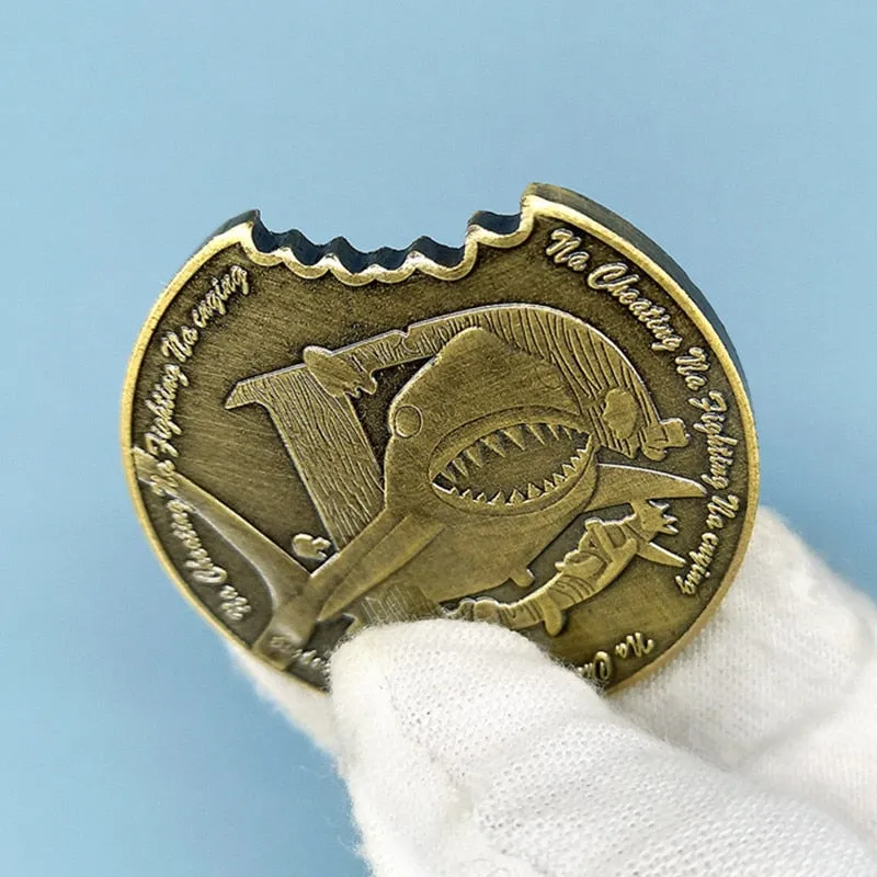 Shark bronze coin