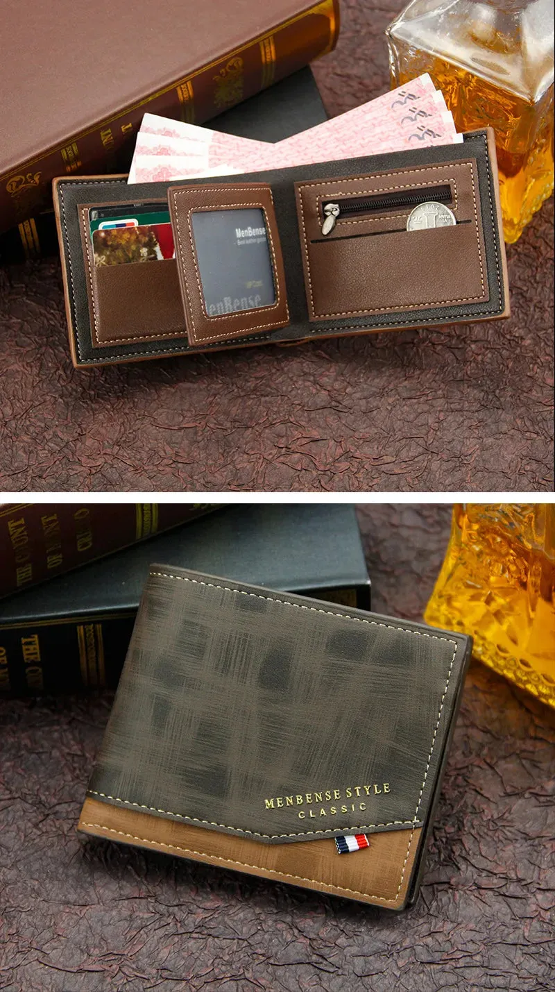 Short Slim Coin Pocket Classic Men Wallets