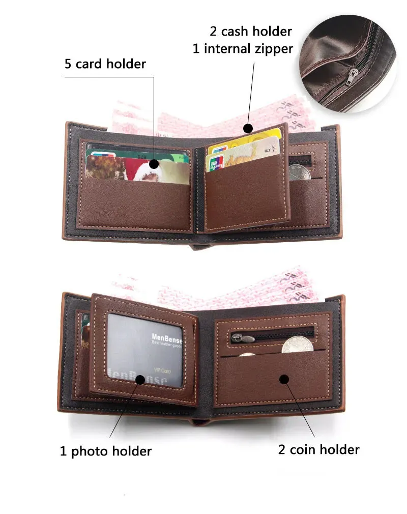 Short Slim Coin Pocket Classic Men Wallets