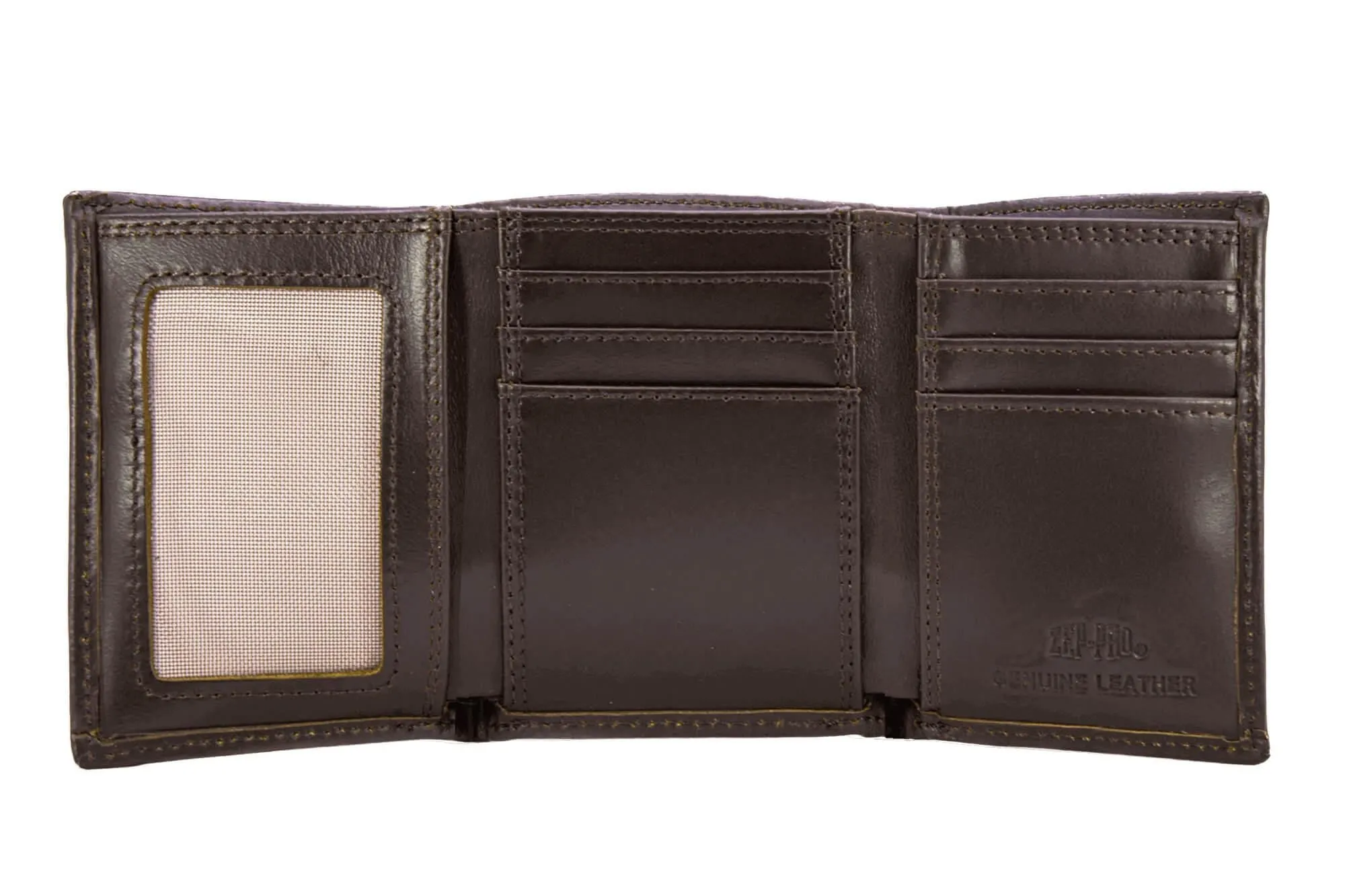 Shotshell Men's Trifold Old School Camo Leather Wallet.