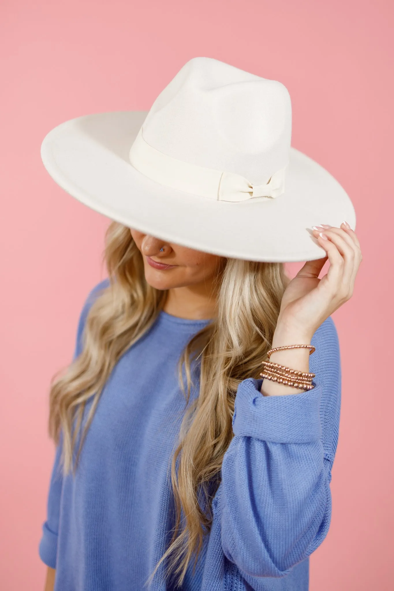 Side Ribbon Brim Hat, VARIOUS