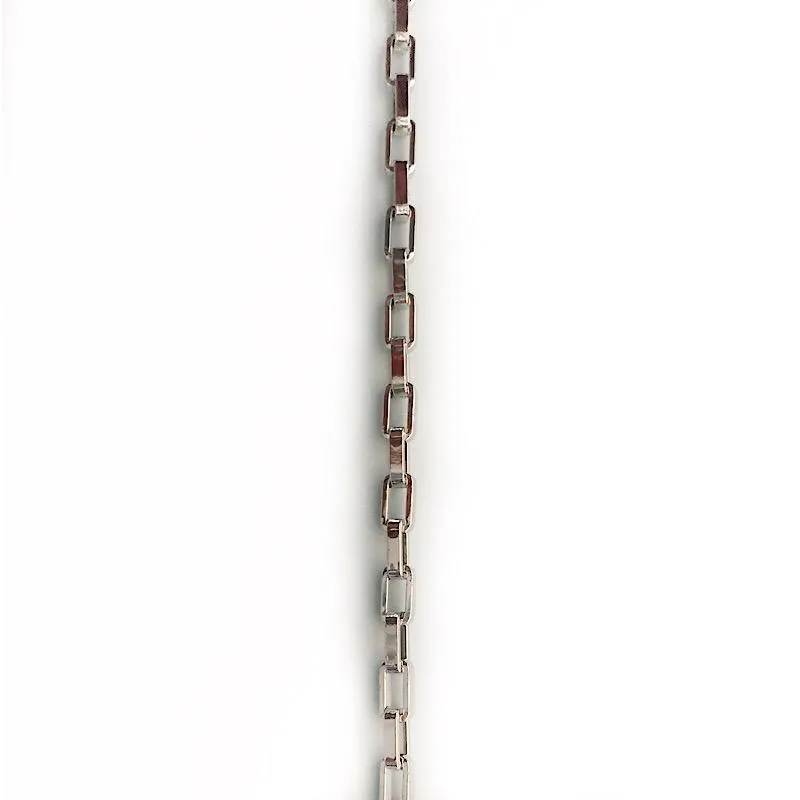 Silver Box Link Chain by the Inch (#3035)