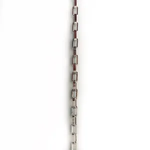 Silver Box Link Chain by the Inch (#3035)