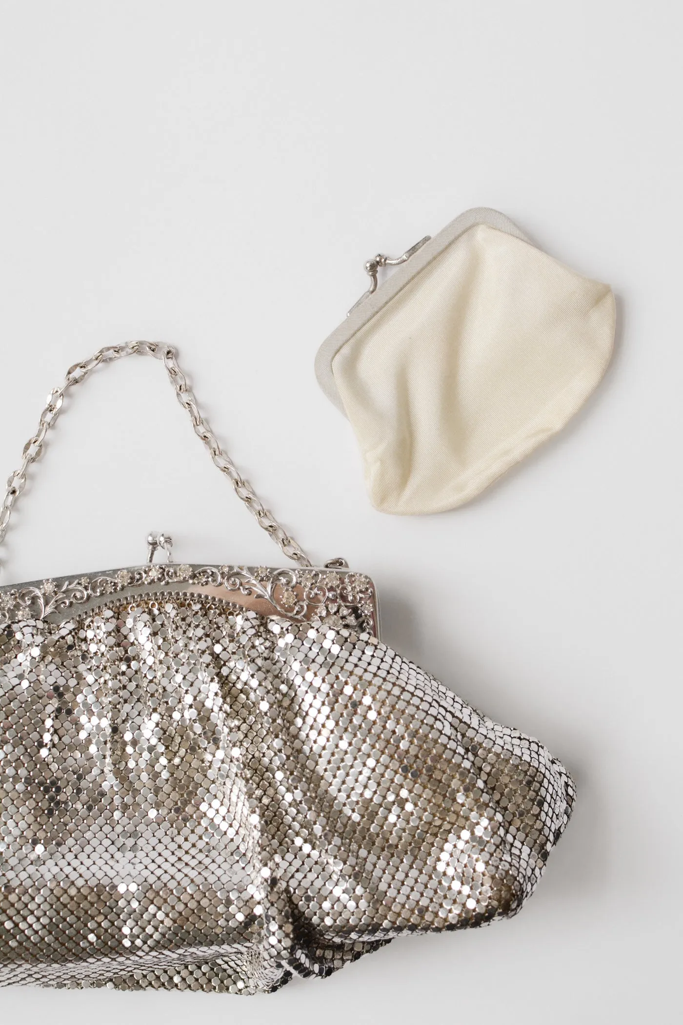 Silver Whiting & Davis Chainmail Bag