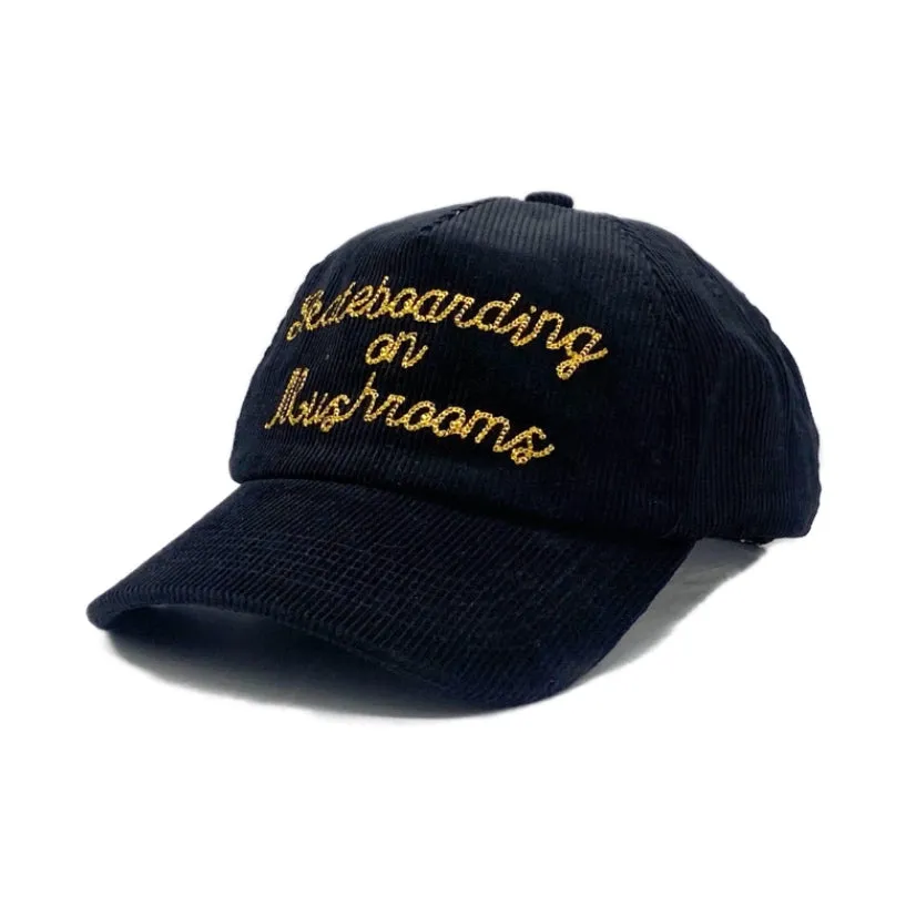 Skateboarding on Mushrooms Hat Black