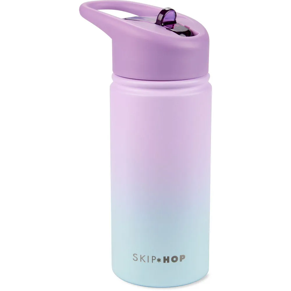 Skip Hop Wander Stainless Steel Water Bottle - Ombre Purple