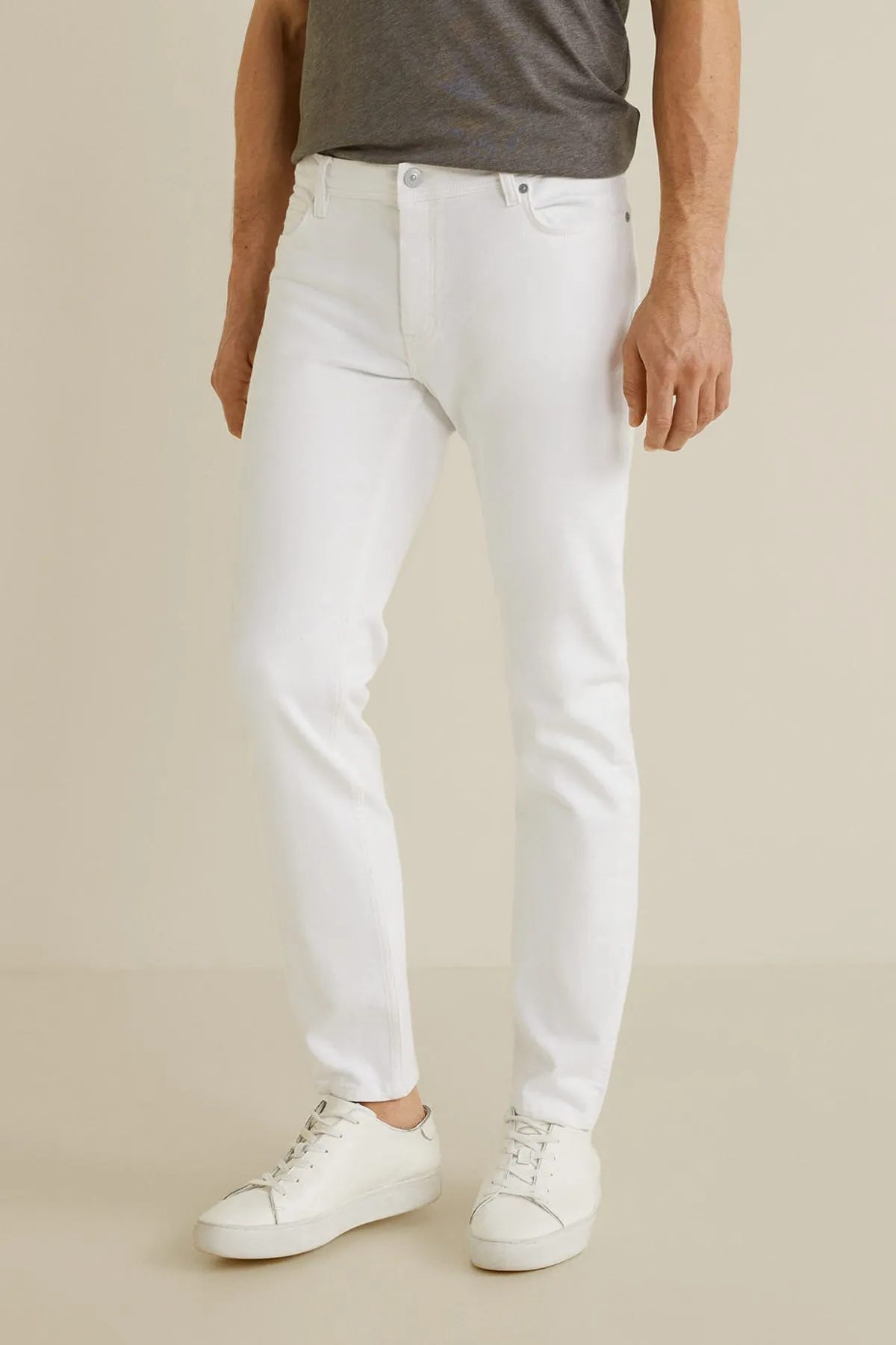 Slim Fit White Jan Jeans