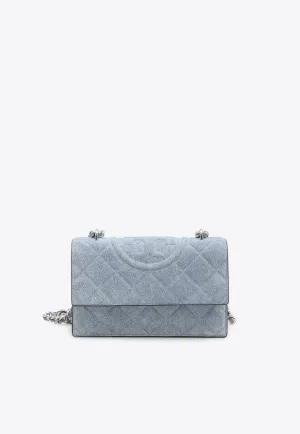 Small Fleming Quilted Suede Clutch Bag