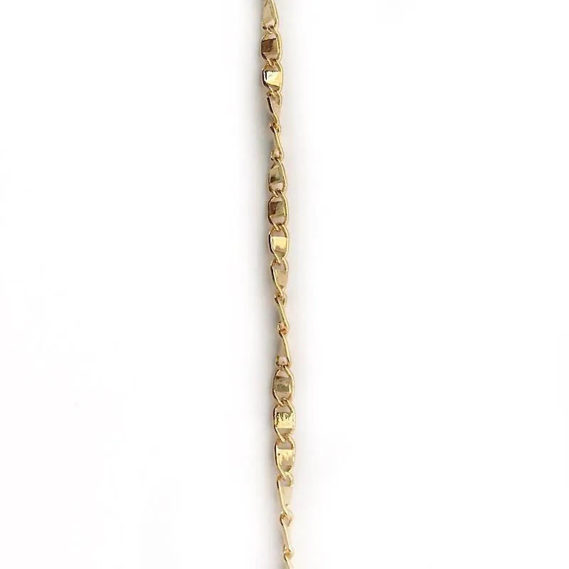Small Gold Singapore Link Chain by the Inch (#302)