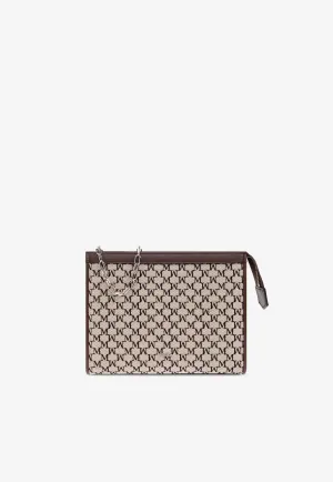 Small Jacquard Monogram Pouch Bag
