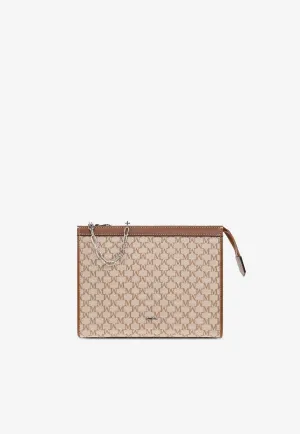 Small Monogram Jacquard Pouch Bag