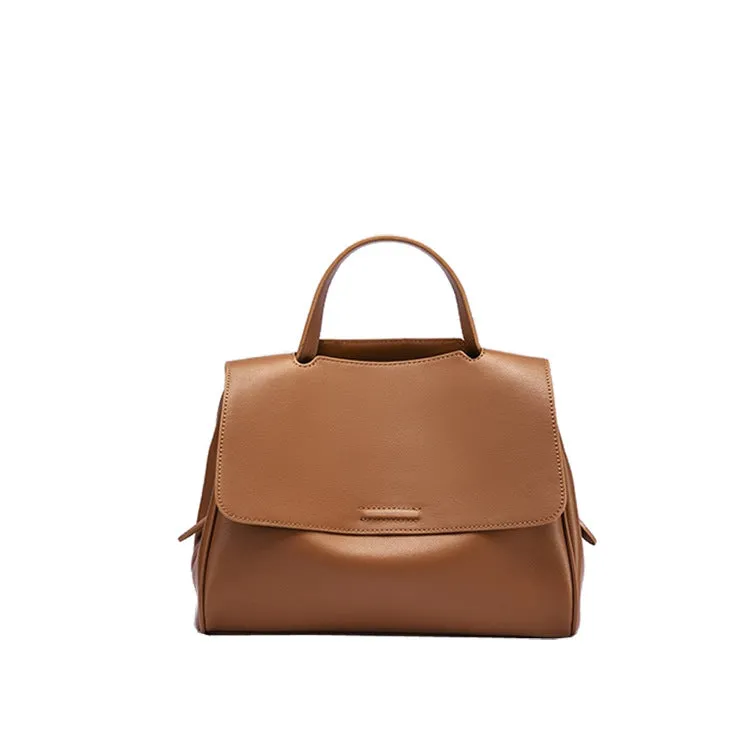 Soft leather messenger bag, genuine leather women's bag, large-capacity bag, women's versatile new tote bag, shoulder messenger bag, underarm bag.