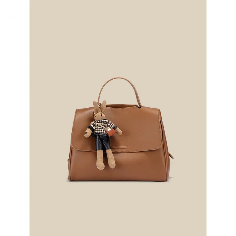 Soft leather messenger bag, genuine leather women's bag, large-capacity bag, women's versatile new tote bag, shoulder messenger bag, underarm bag.