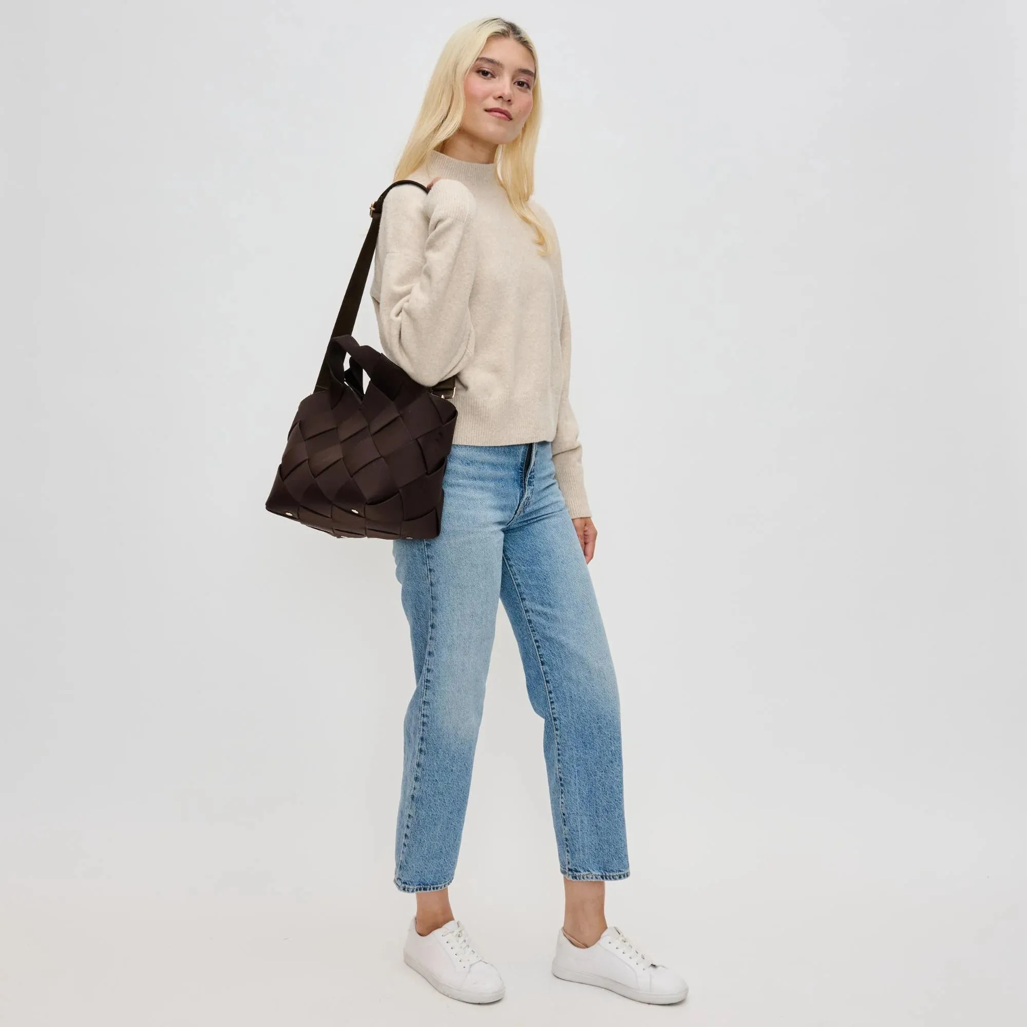 Sol & Selene, Resilience Woven Tote | Chocolate