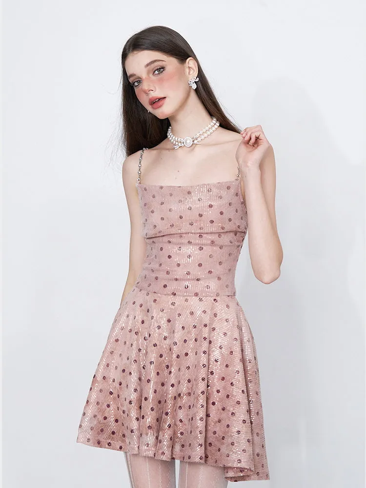 Sparkle Chain-Strap Dress