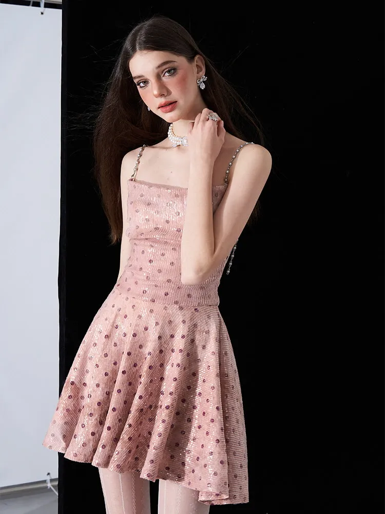 Sparkle Chain-Strap Dress