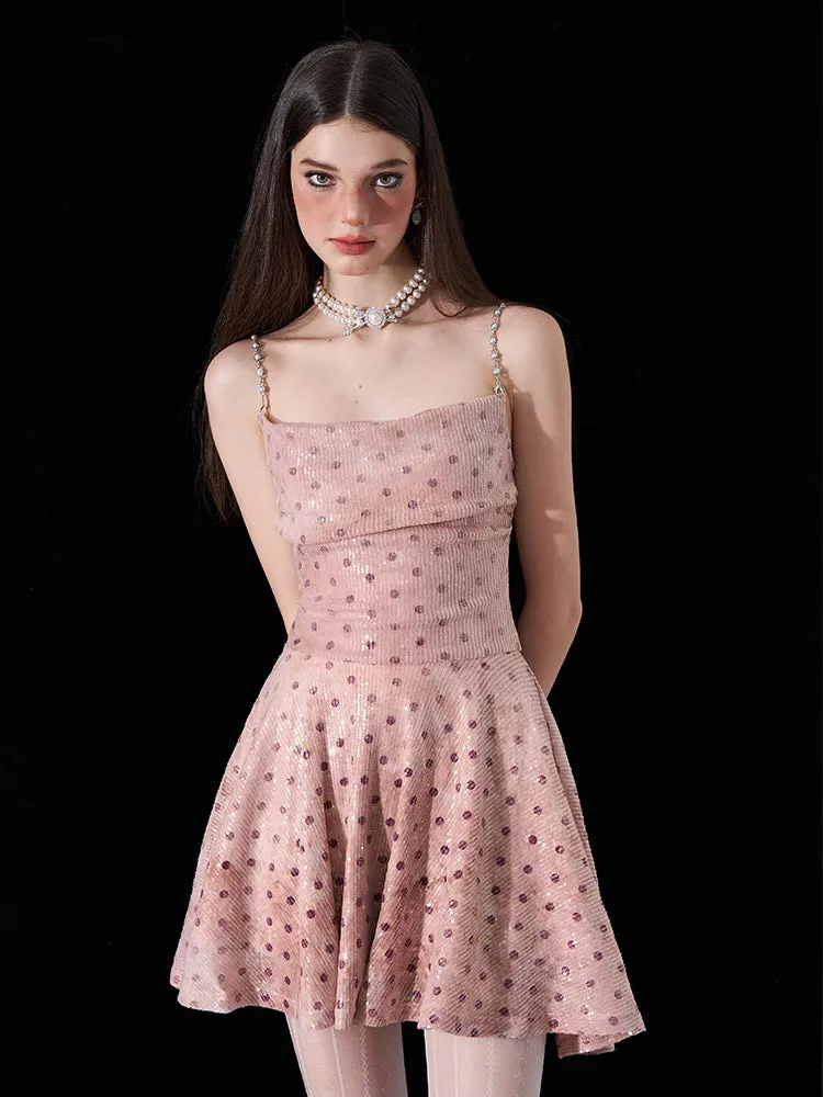 Sparkle Chain-Strap Dress